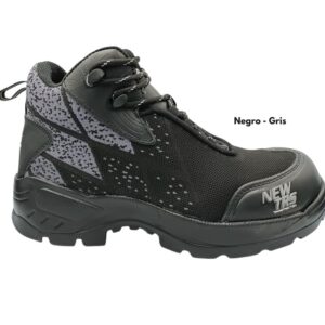 TENIS NEW TRS | TEXTIL NEGRO GRIS | MOD. 409 | PUNTERA POLIAMIDA